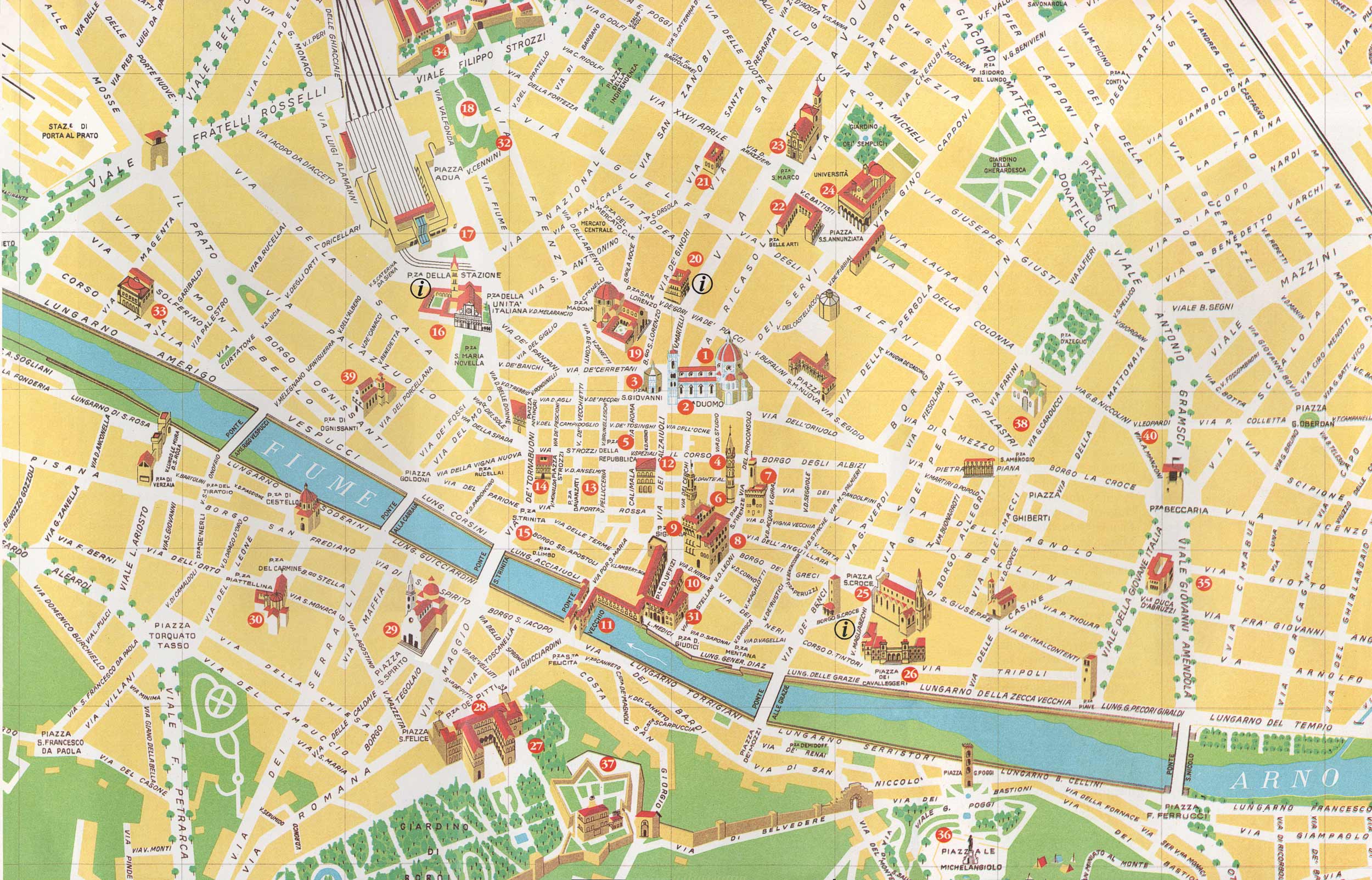 Mapa Monumentos Florenca